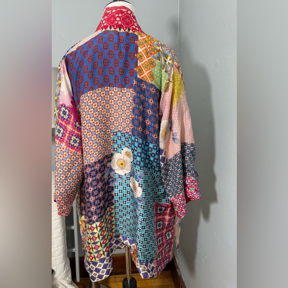 Johnny Was Reversible Onyx Kimono In Multi Print Rare Piece - Picture 10 of 14